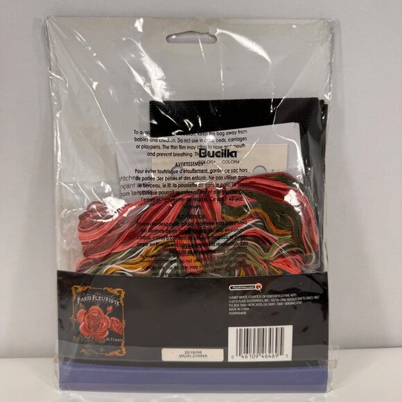 Bucilla Paris Fleuriste Counted Cross Stitch Kit Roses 10.5x13.75 Floral - Picture 4 of 4